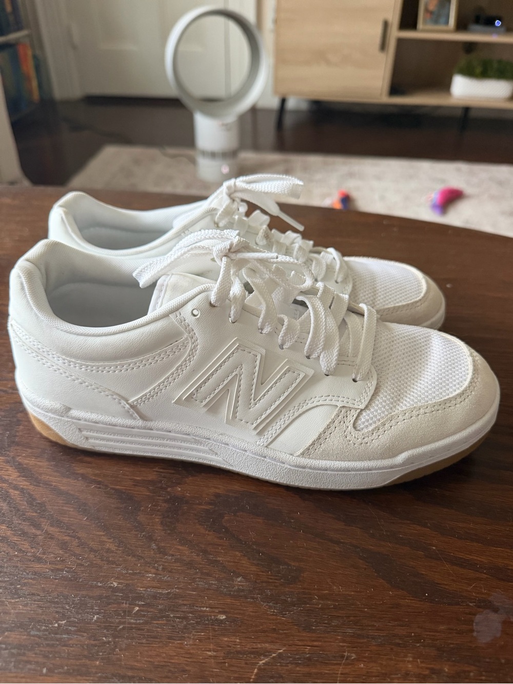 New Balance 480 White Gum Sole Leather Sneakers Women's 8 EUC - Picture 5 of 7